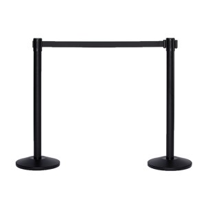 Black Retractable Stanchions