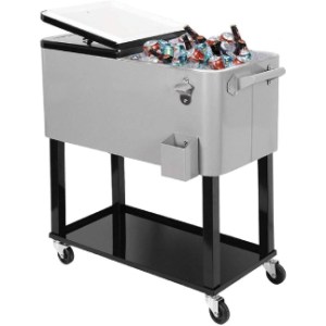 Grey Rolling Cooler