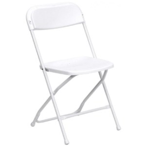White Plastic Folding Chair