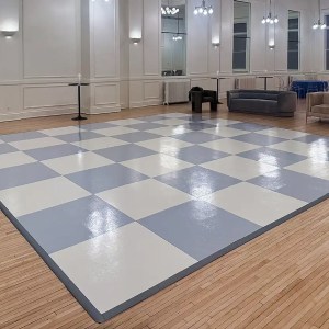 Slate Blue & White Dance Floor